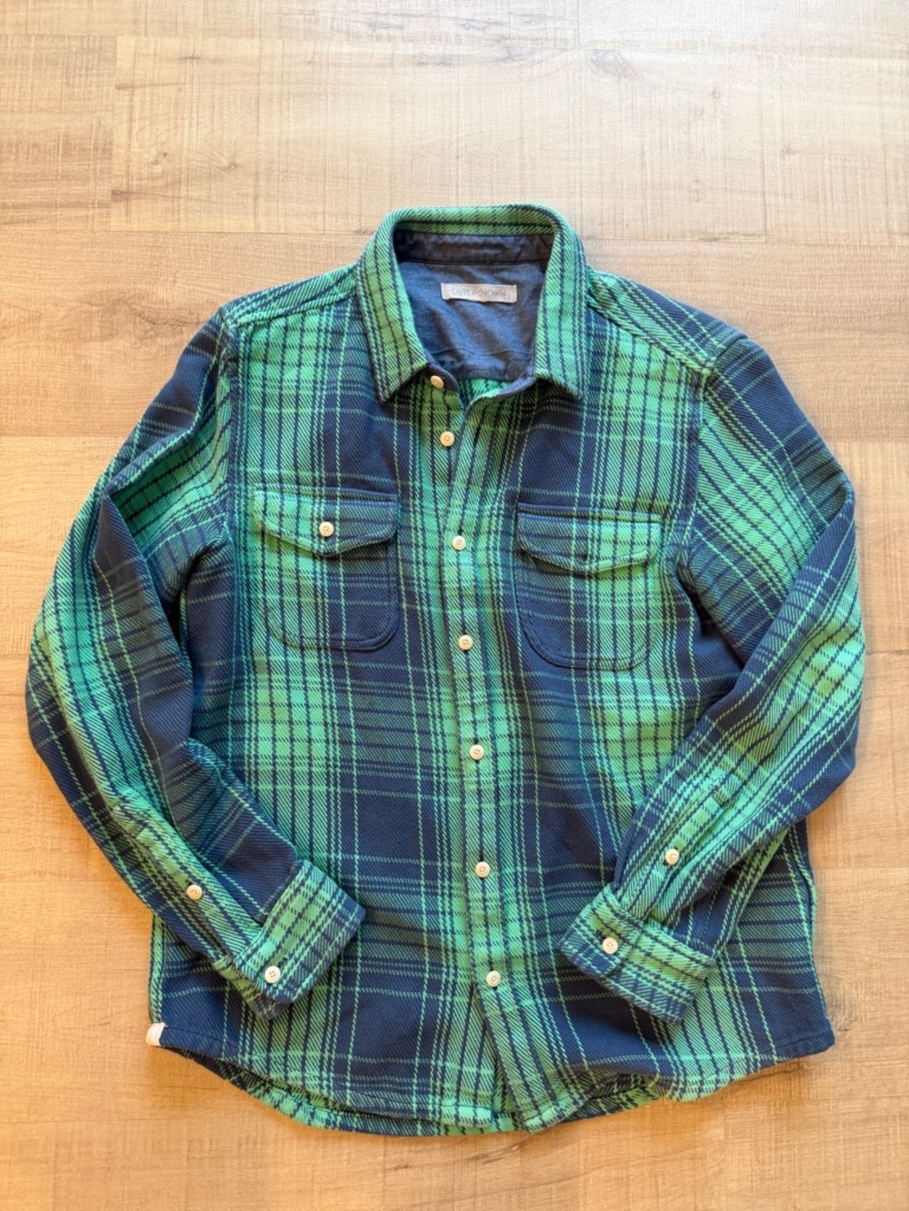 Outerknown Organic Button Up Plaid Blanket Shirt